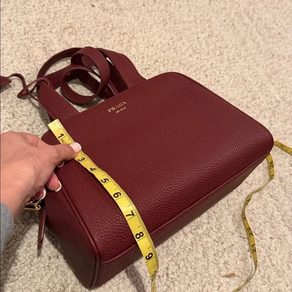 Prada Maroon Leather Crossbody Bag - Picture 7 of 7